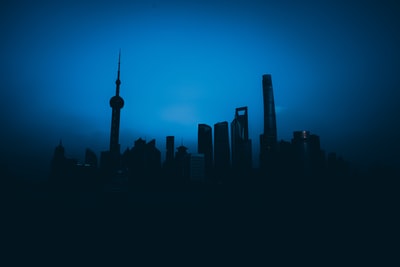City skyline silhouette photography
